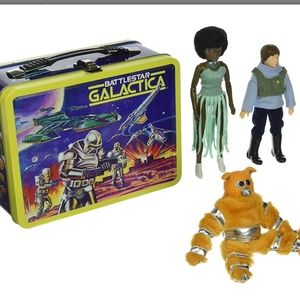 Battlestar Galactica Tin Box with 3 Figures
